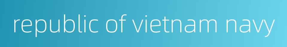 republic of vietnam navy的同义词