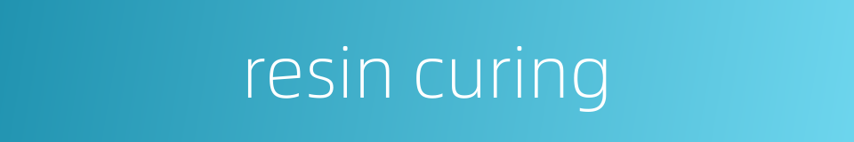 resin curing的同义词