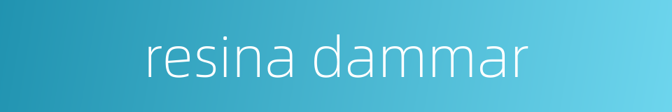 resina dammar的同义词