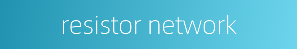 resistor network的同义词