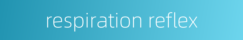 respiration reflex的同义词