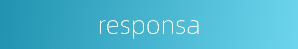 responsa的同义词