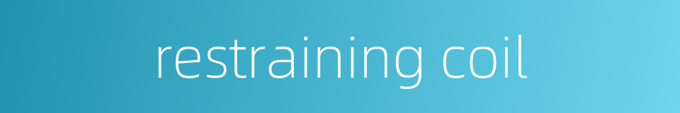restraining coil的同义词
