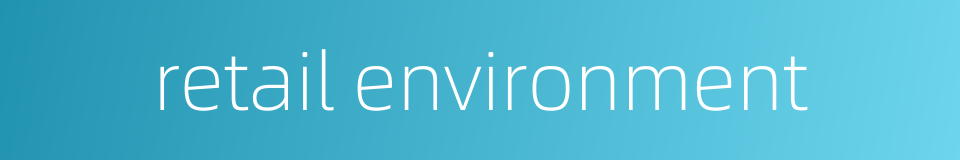 retail environment的同义词