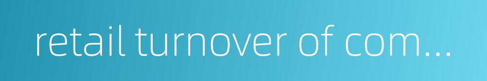 retail turnover of commodities的同义词