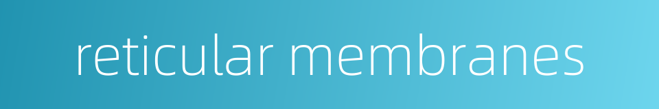 reticular membranes的同义词