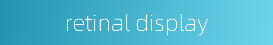 retinal display的同义词