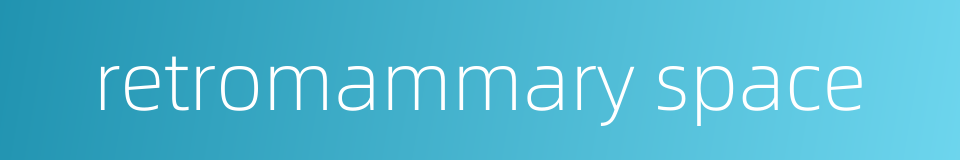 retromammary space的同义词