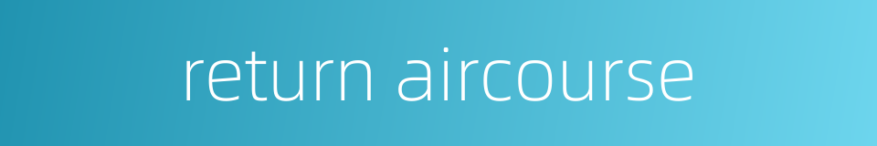 return aircourse的同义词