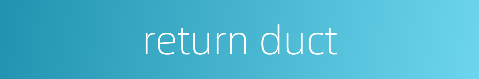 return duct的同义词