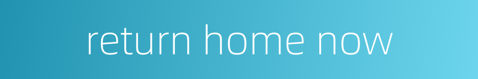 return home now的同义词