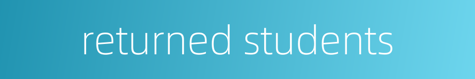 returned students的同义词