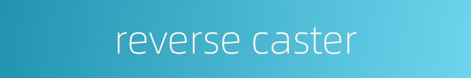 reverse caster的同义词