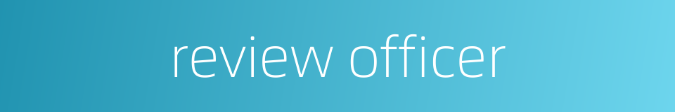 review officer的同义词