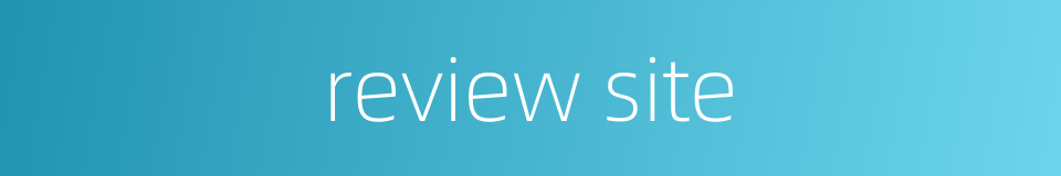 review site的同义词