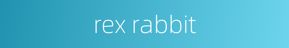 rex rabbit的同义词