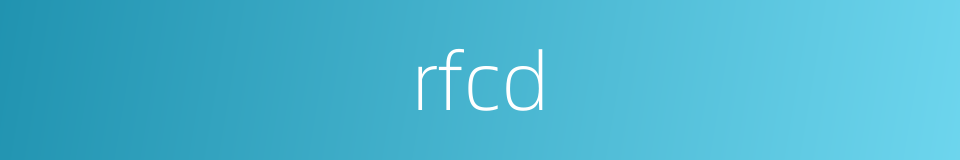 rfcd的同义词