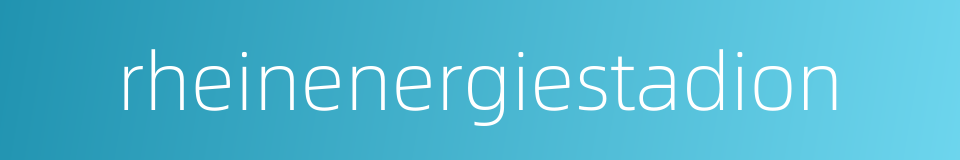 rheinenergiestadion的同义词