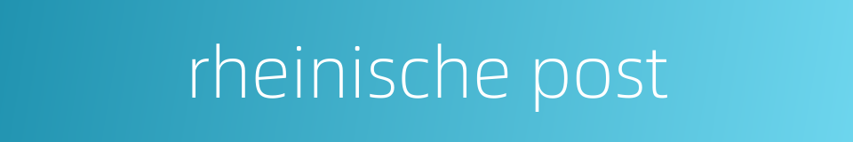 rheinische post的同义词