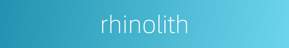 rhinolith的同义词