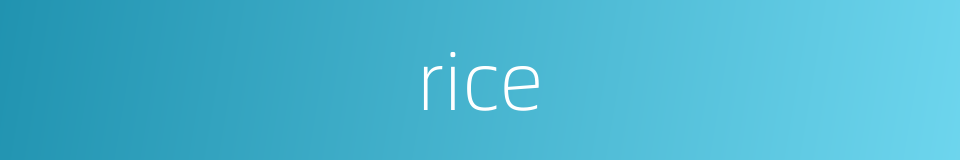 rice的意思