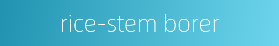 rice-stem borer的同义词