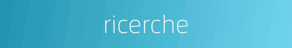 ricerche的同义词