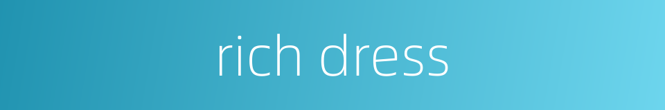 rich dress的同义词