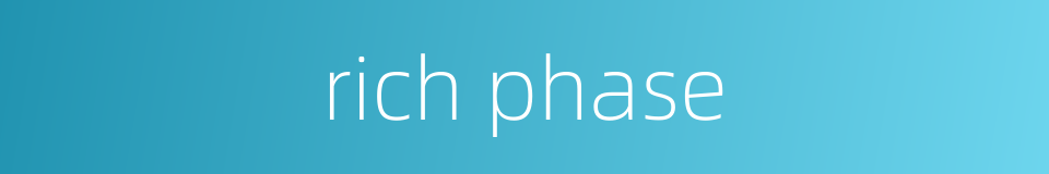 rich phase的同义词