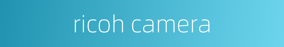 ricoh camera的同义词