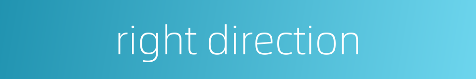 right direction的同义词