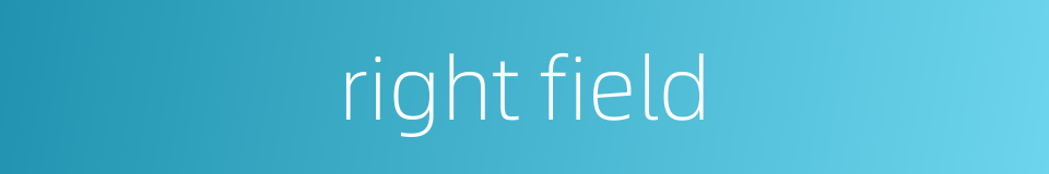 right field的同义词