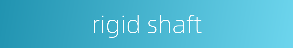 rigid shaft的同义词