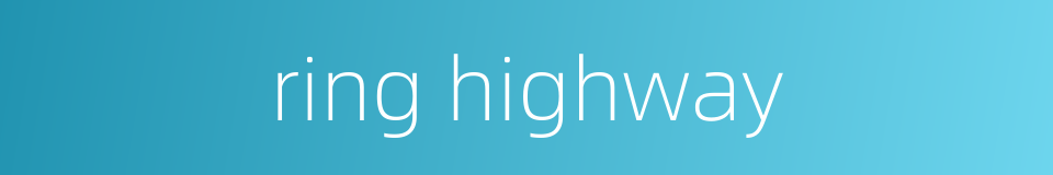 ring highway的同义词