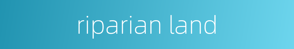 riparian land的同义词