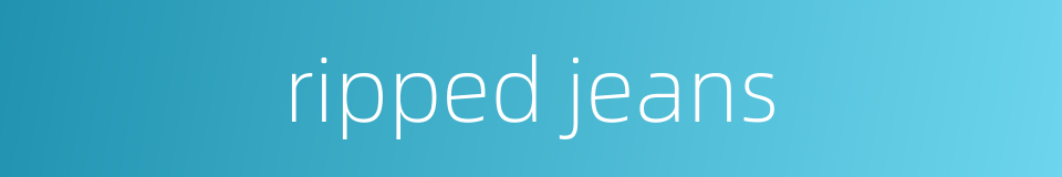 ripped jeans的同义词