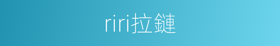 riri拉鏈的同義詞
