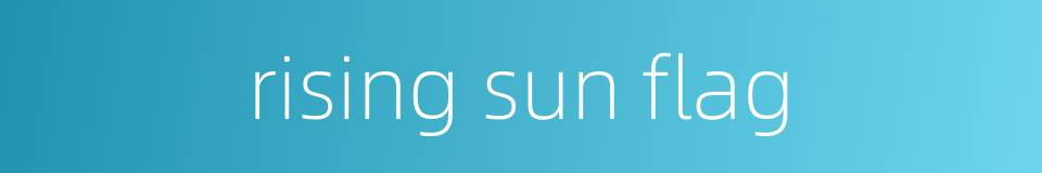 rising sun flag的同义词