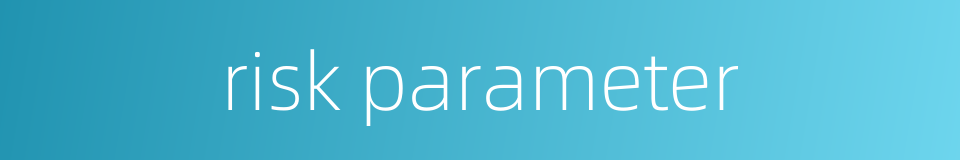 risk parameter的同义词
