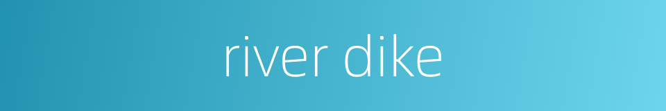 river dike的同义词