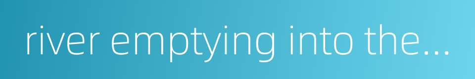 river emptying into the sea的同义词