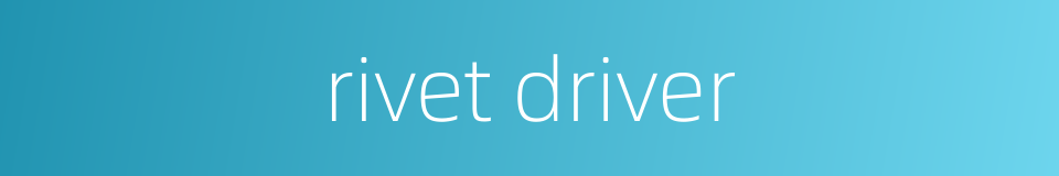 rivet driver的同义词