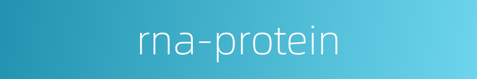 rna-protein的同义词