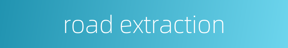 road extraction的同义词
