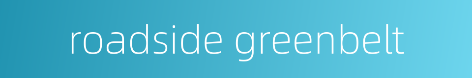 roadside greenbelt的同义词