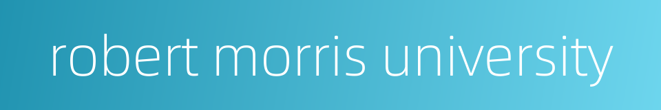 robert morris university的同义词