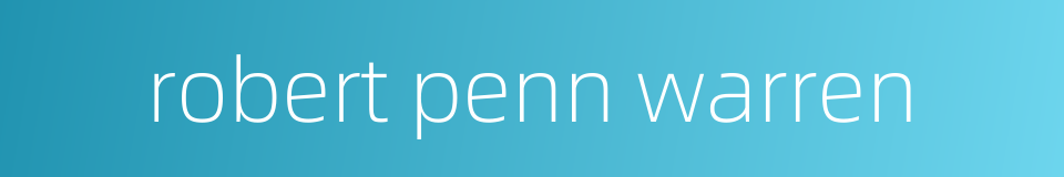 robert penn warren的同义词