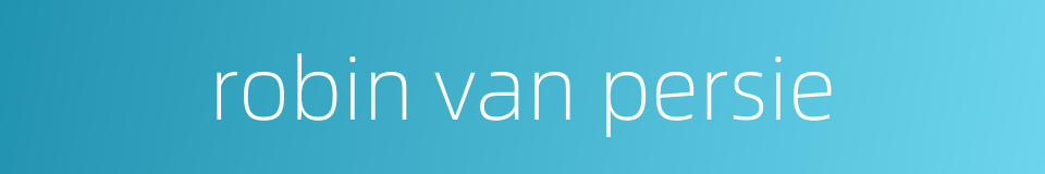 robin van persie的同义词