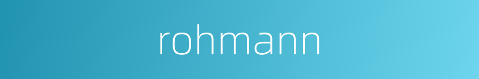 rohmann的同义词