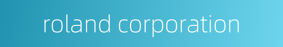 roland corporation的同义词